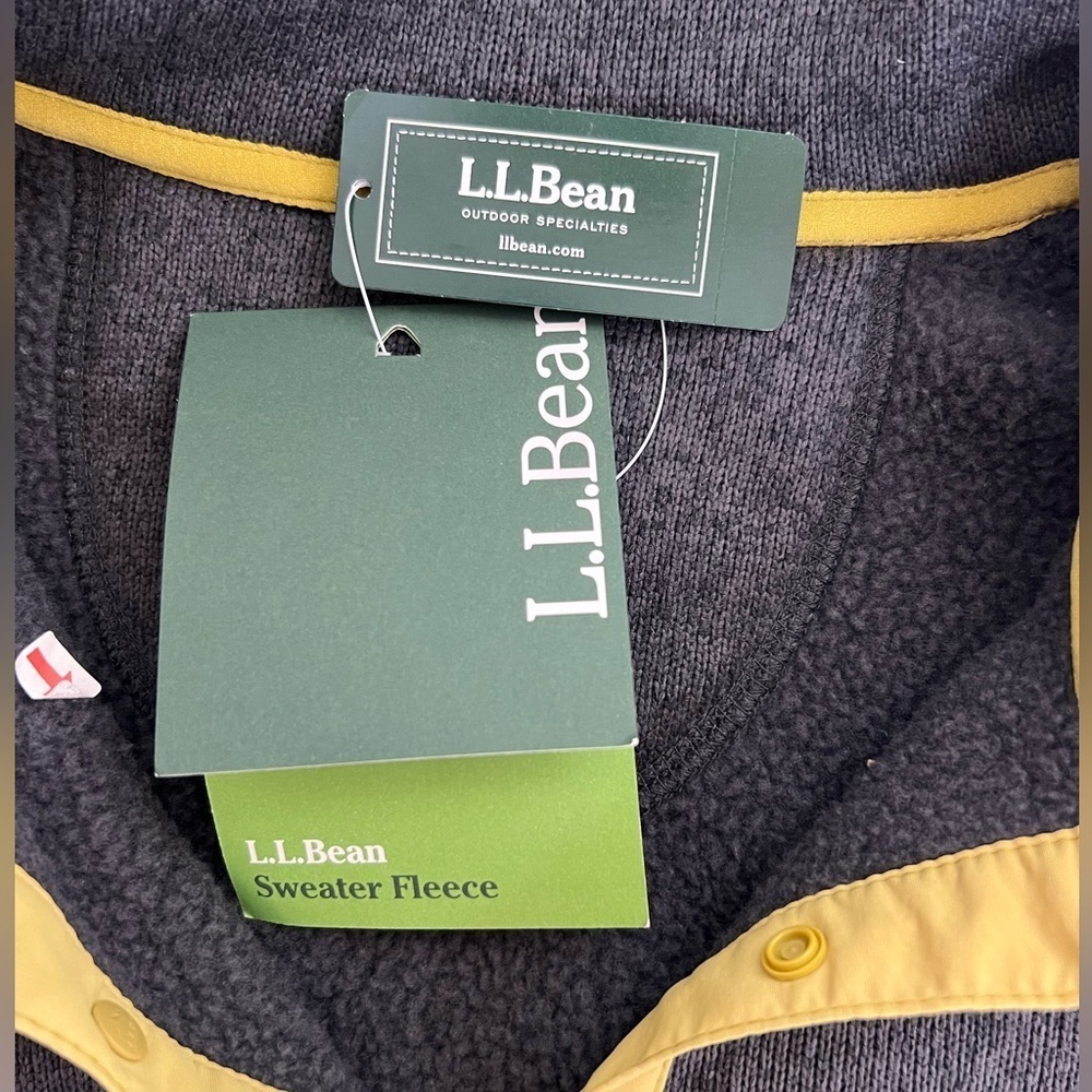 LL Bean Sweater Fleece Pullover Color Block YMCA Cherokee Logo Small S1 NEW - Picture 7 of 11